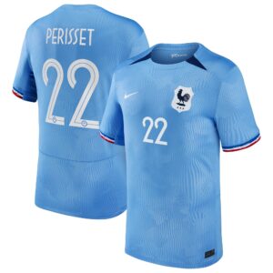 France Women Home Stadium Shirt 2023-24 - Mens with Perisset 22 printing