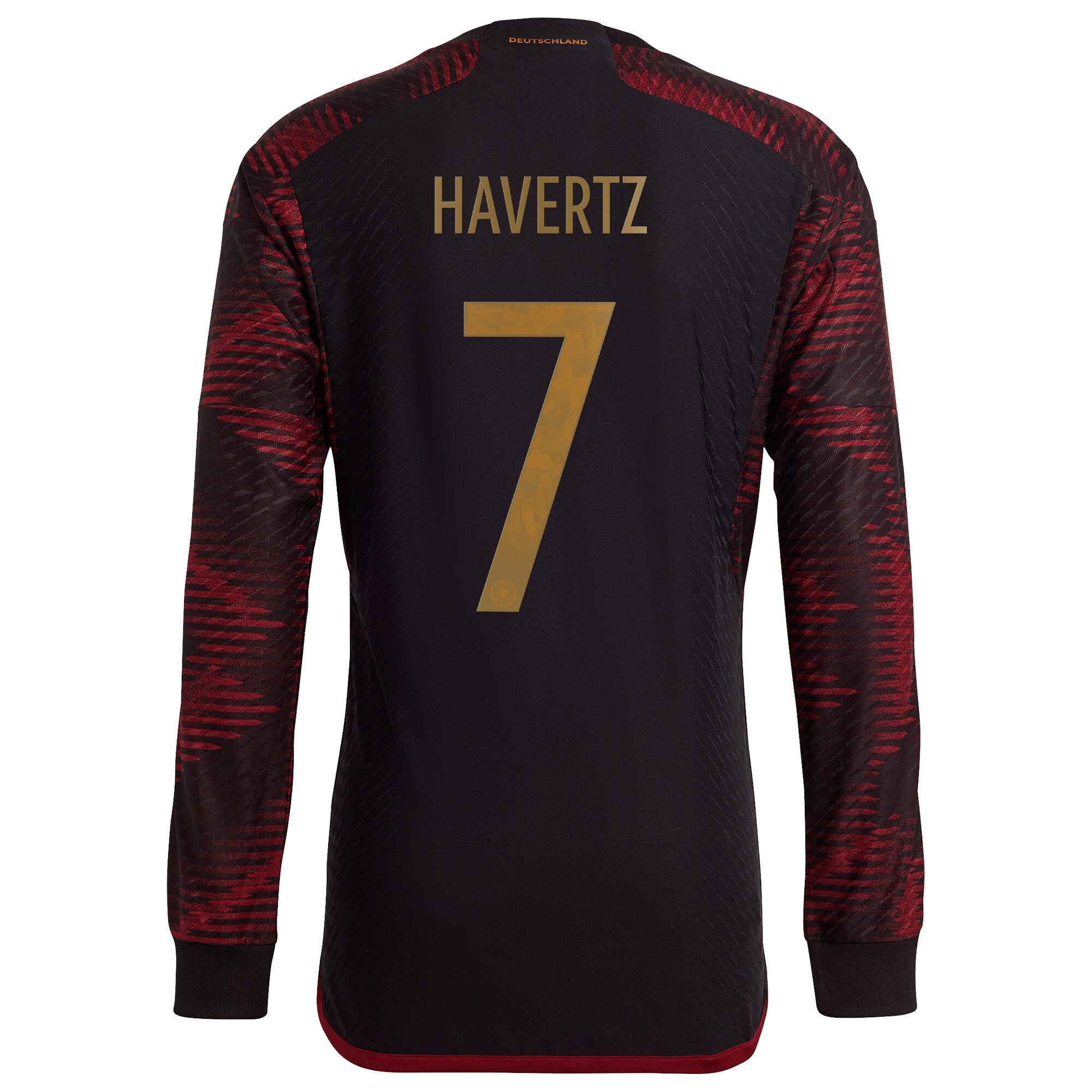 Germany Away Authentic Shirt Long Sleeve with Havertz 7 printing