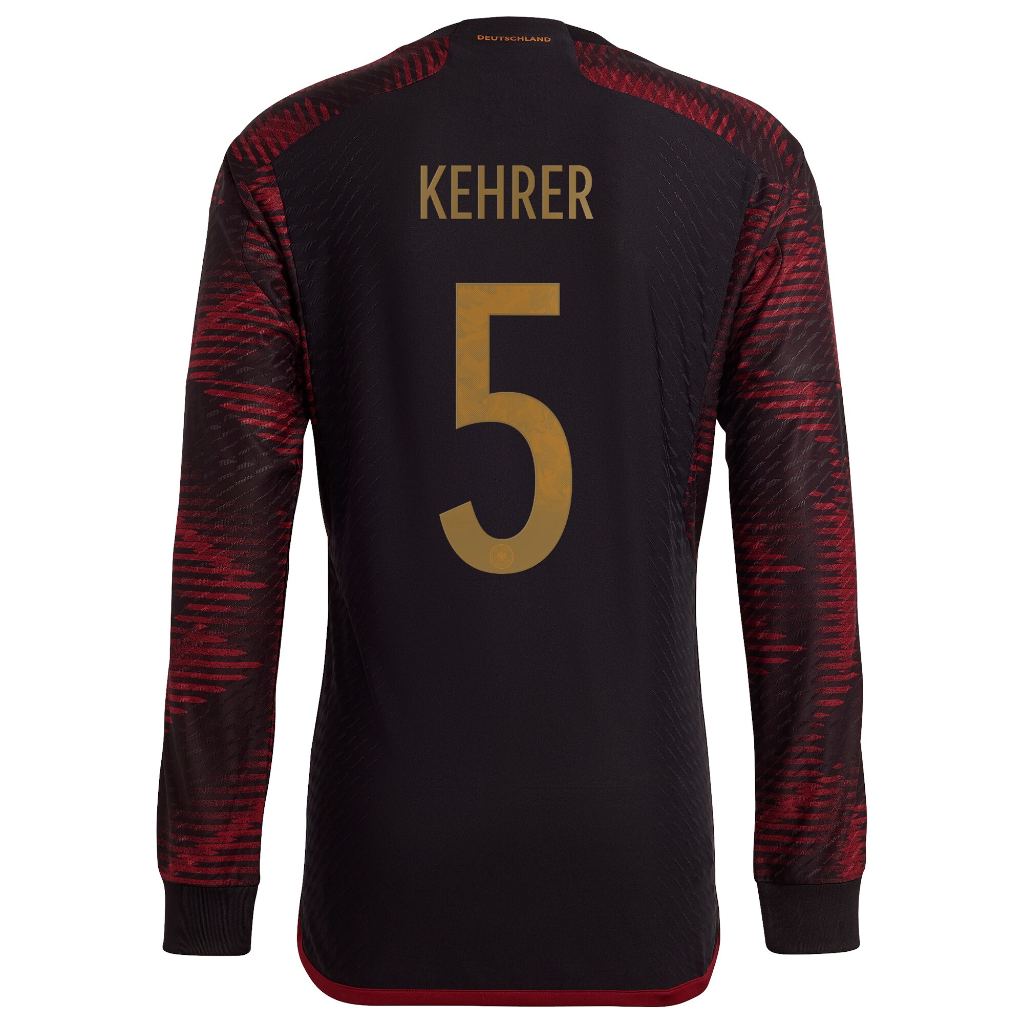 Germany Away Authentic Shirt Long Sleeve with Kehrer 5 printing