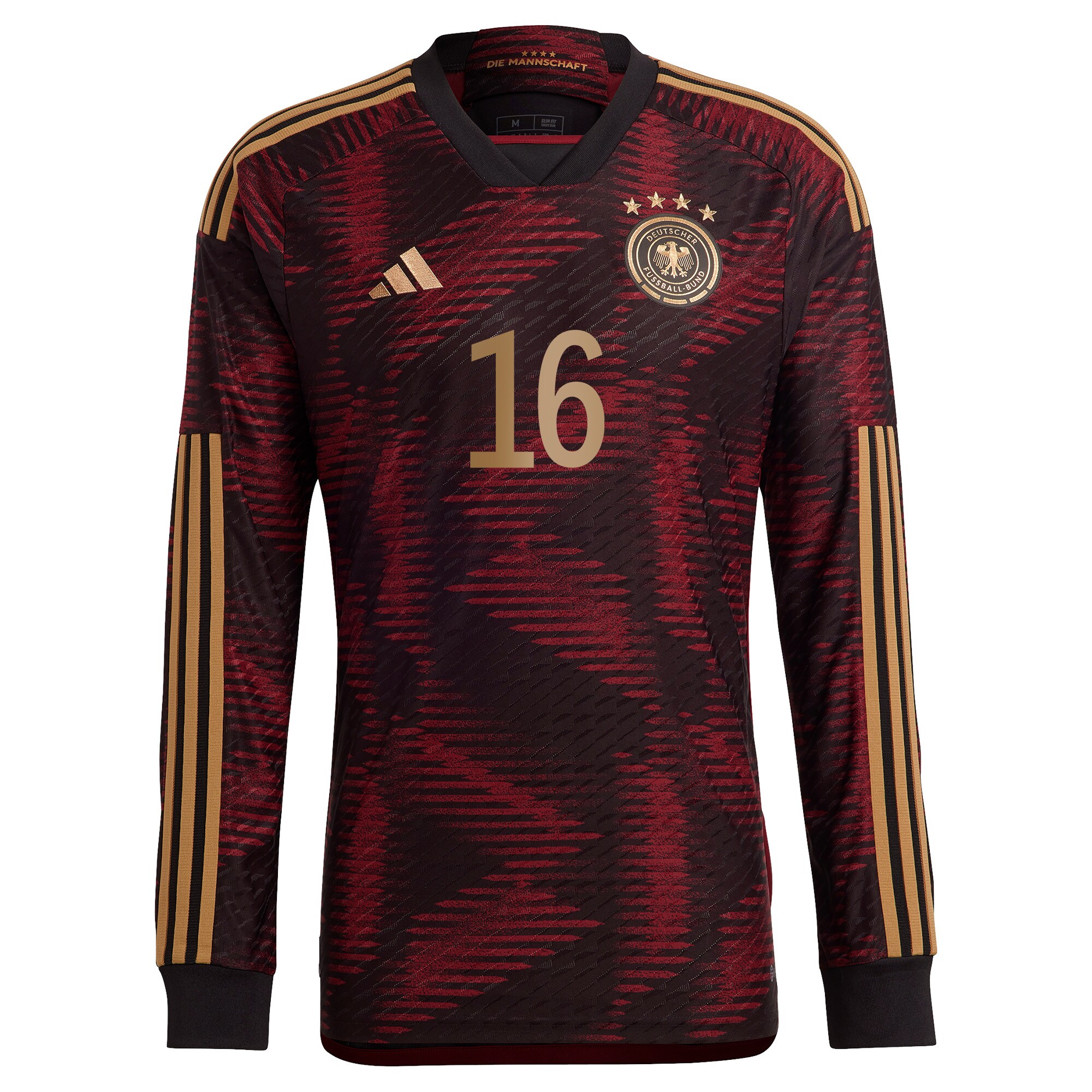 Germany Away Authentic Shirt Long Sleeve with Klostermann 16 printing