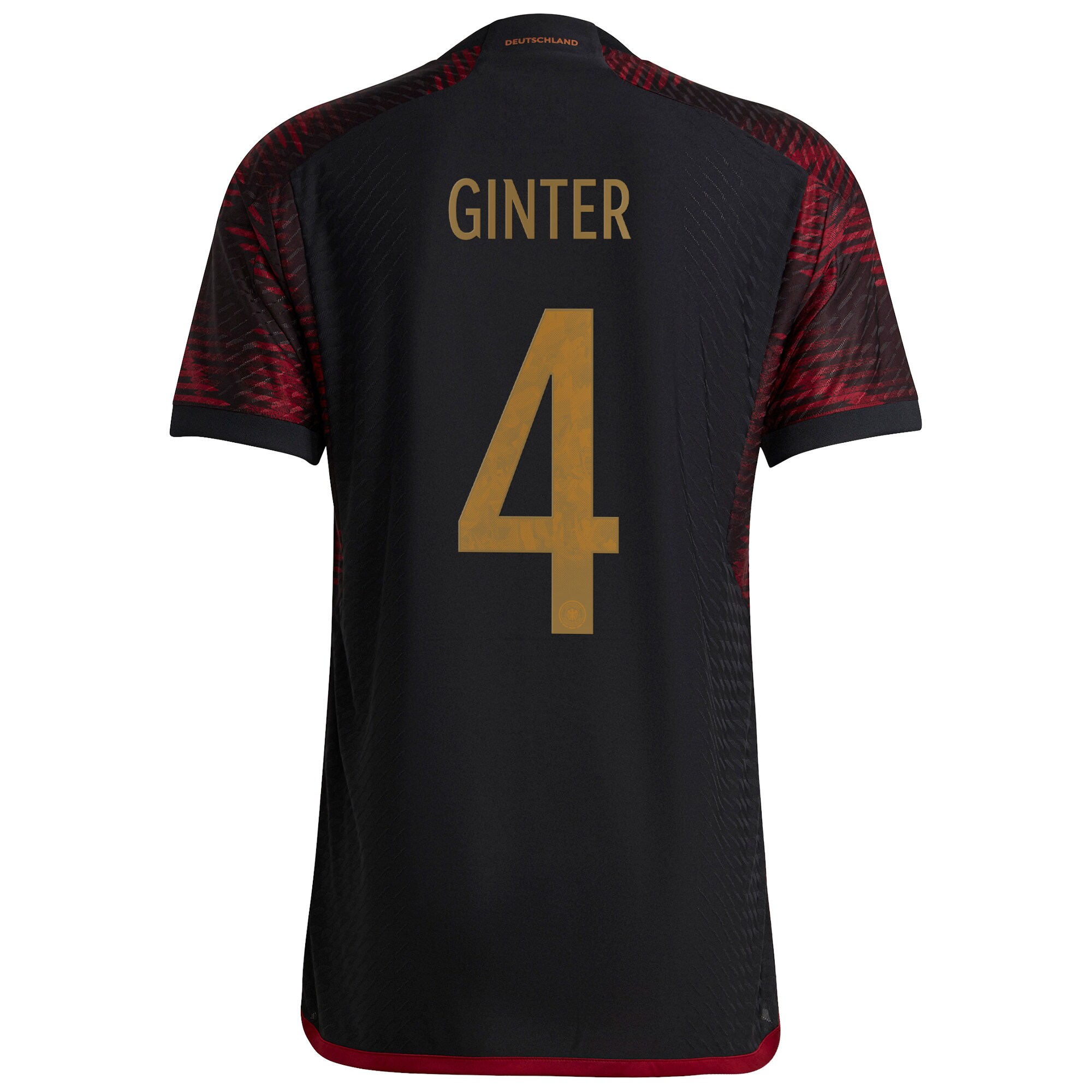 Germany Away Authentic Shirt with Ginter 4 printing