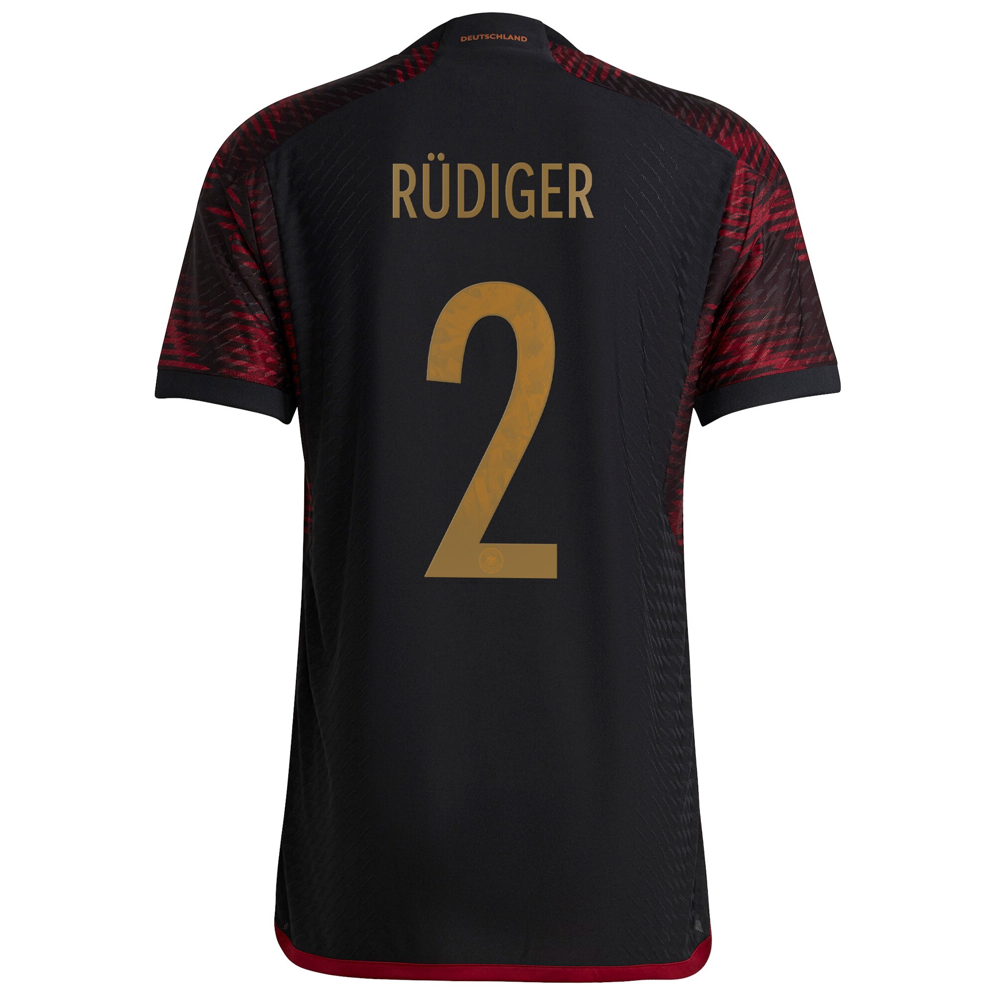 Germany Away Authentic Shirt with Rüdiger 2 printing