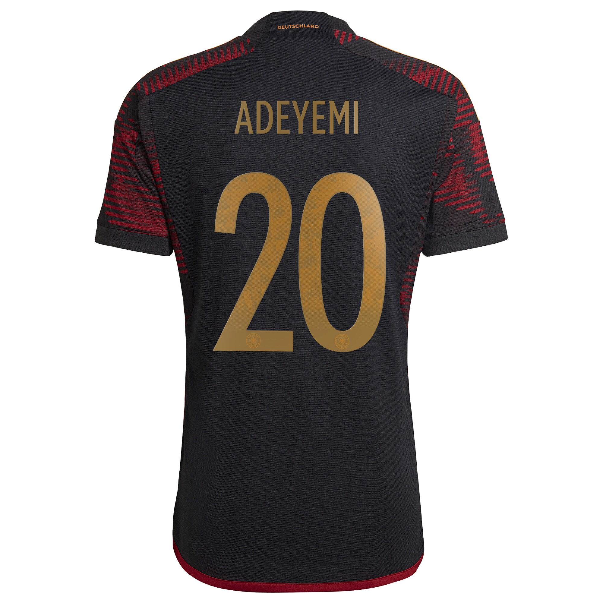 Germany Away Shirt with Adeyemi 20 printing