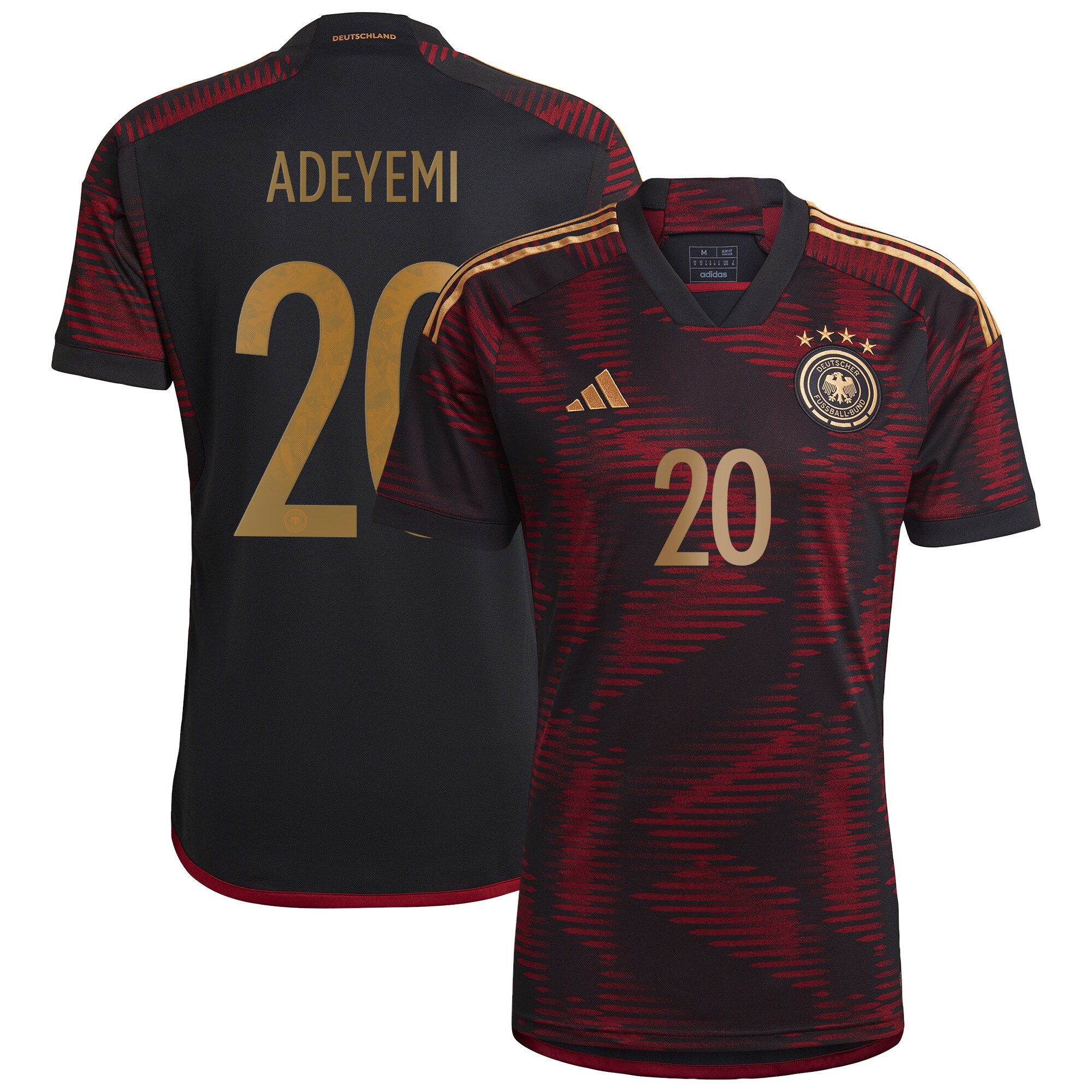 Germany Away Shirt with Adeyemi 20 printing