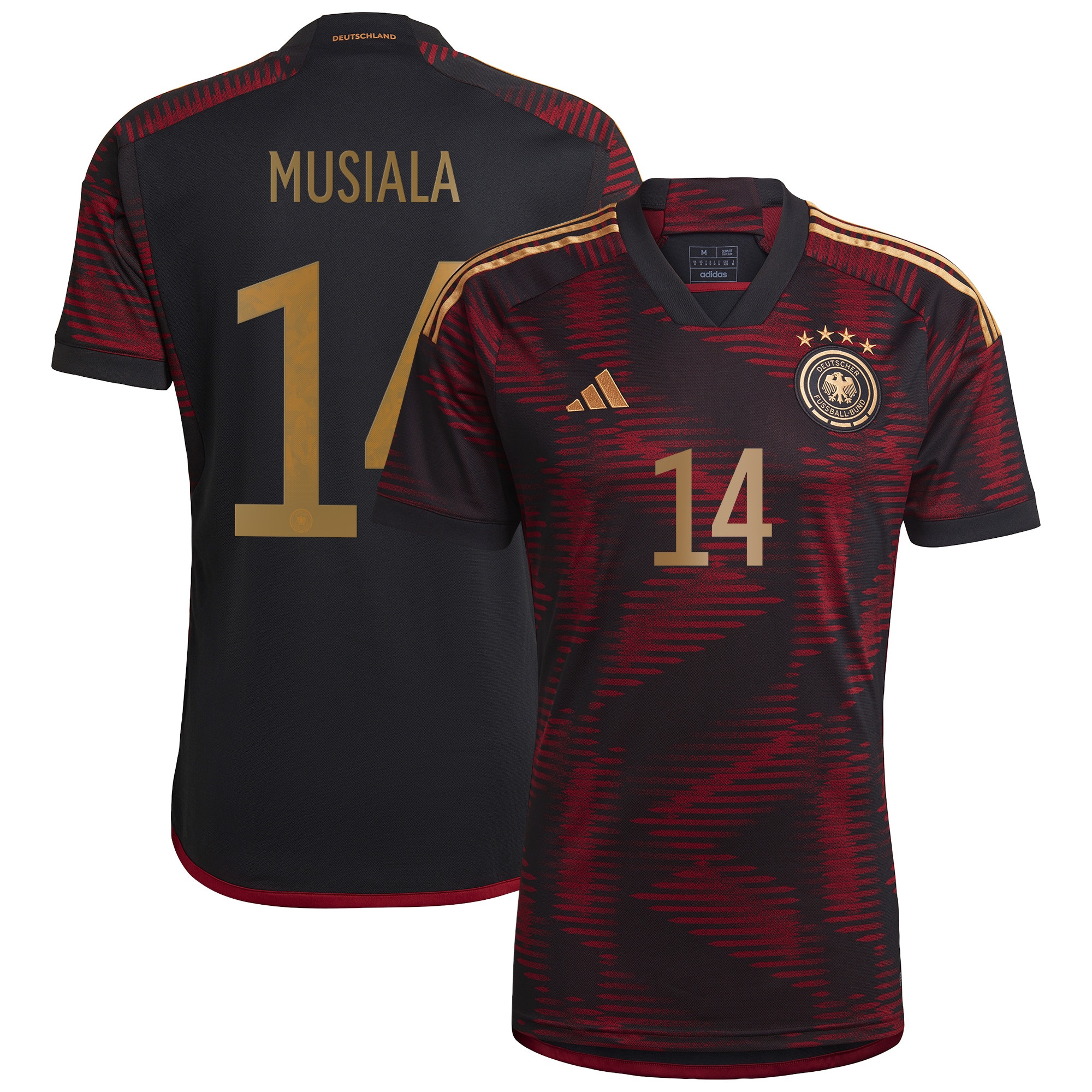 Germany Away Shirt with Musiala 14 printing