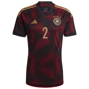 Germany Away Shirt with Rüdiger 2 printing