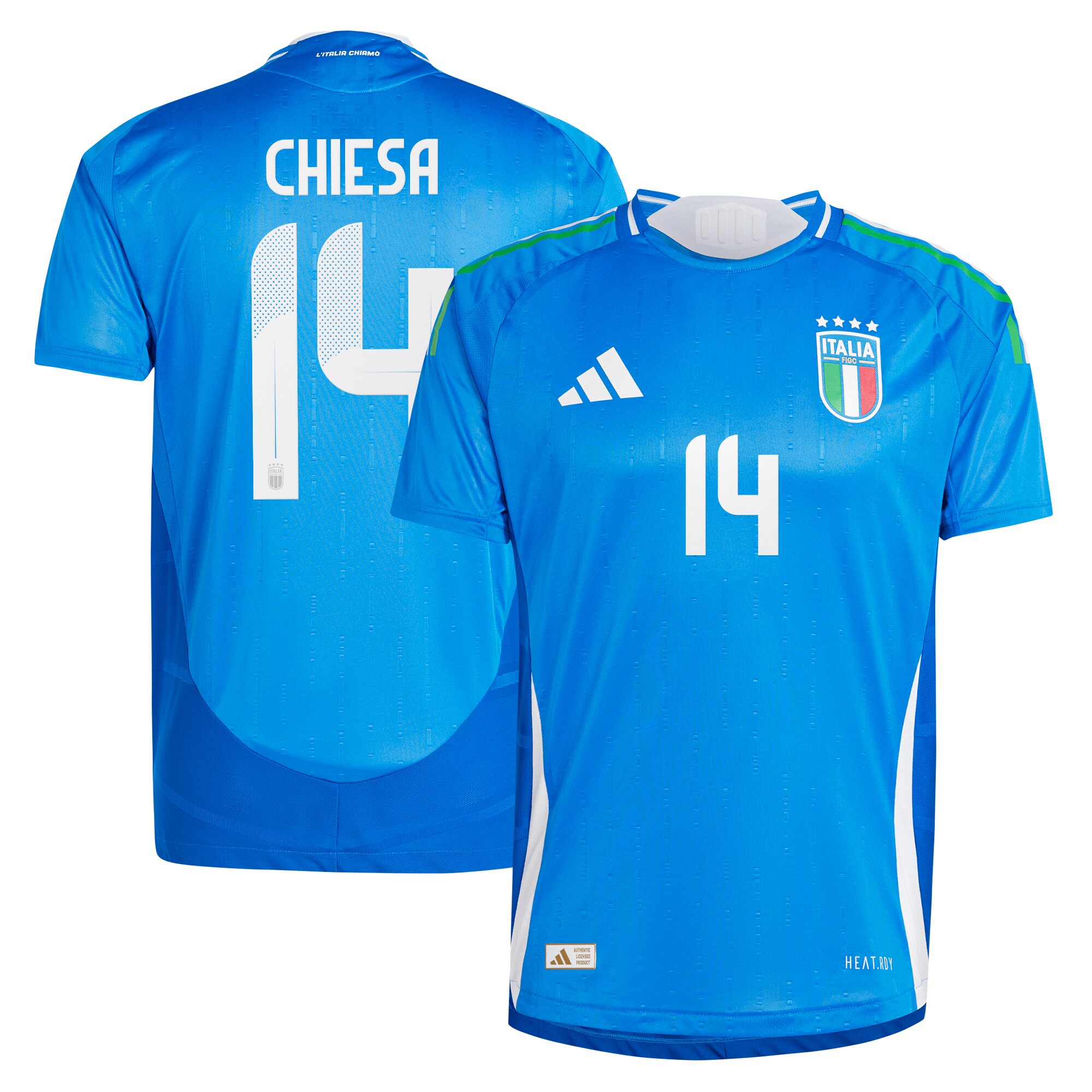 Italy Home Authentic Shirt 2024 with Chiesa 14 printing