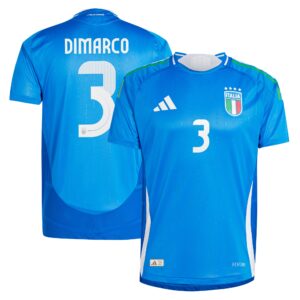 Italy Home Authentic Shirt 2024 with DiMarco 3 printing