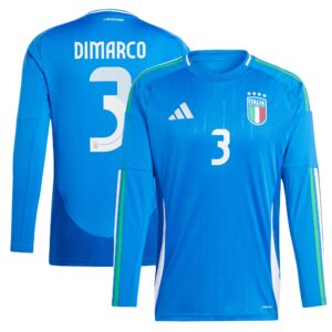 Italy Home Shirt 2024 - Long Sleeve with DiMarco 3 printing