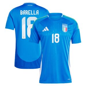 Italy Home Shirt 2024 with Barella 18 printing