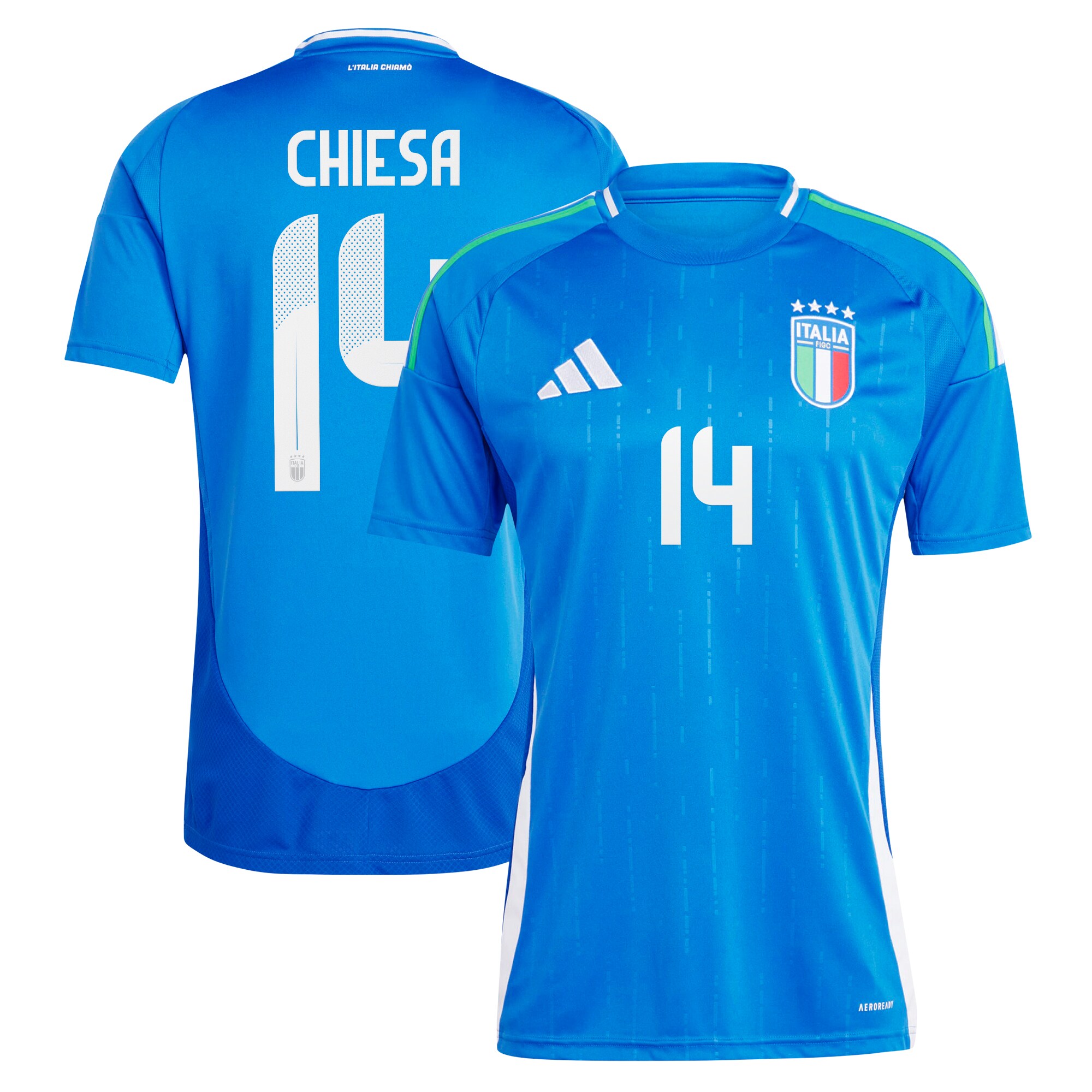 Italy Home Shirt 2024 with Chiesa 14 printing