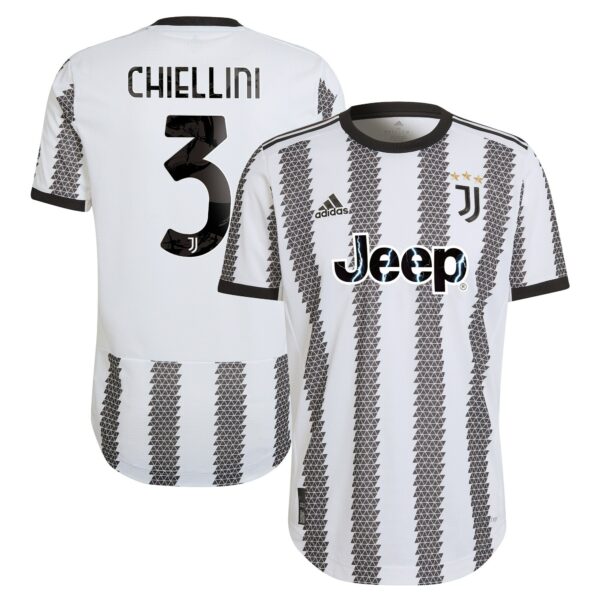Juventus Home Authentic Shirt 2022/23 with Chiellini 3 printing