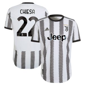 Juventus Home Authentic Shirt 2022/23 with Chiesa 22 printing