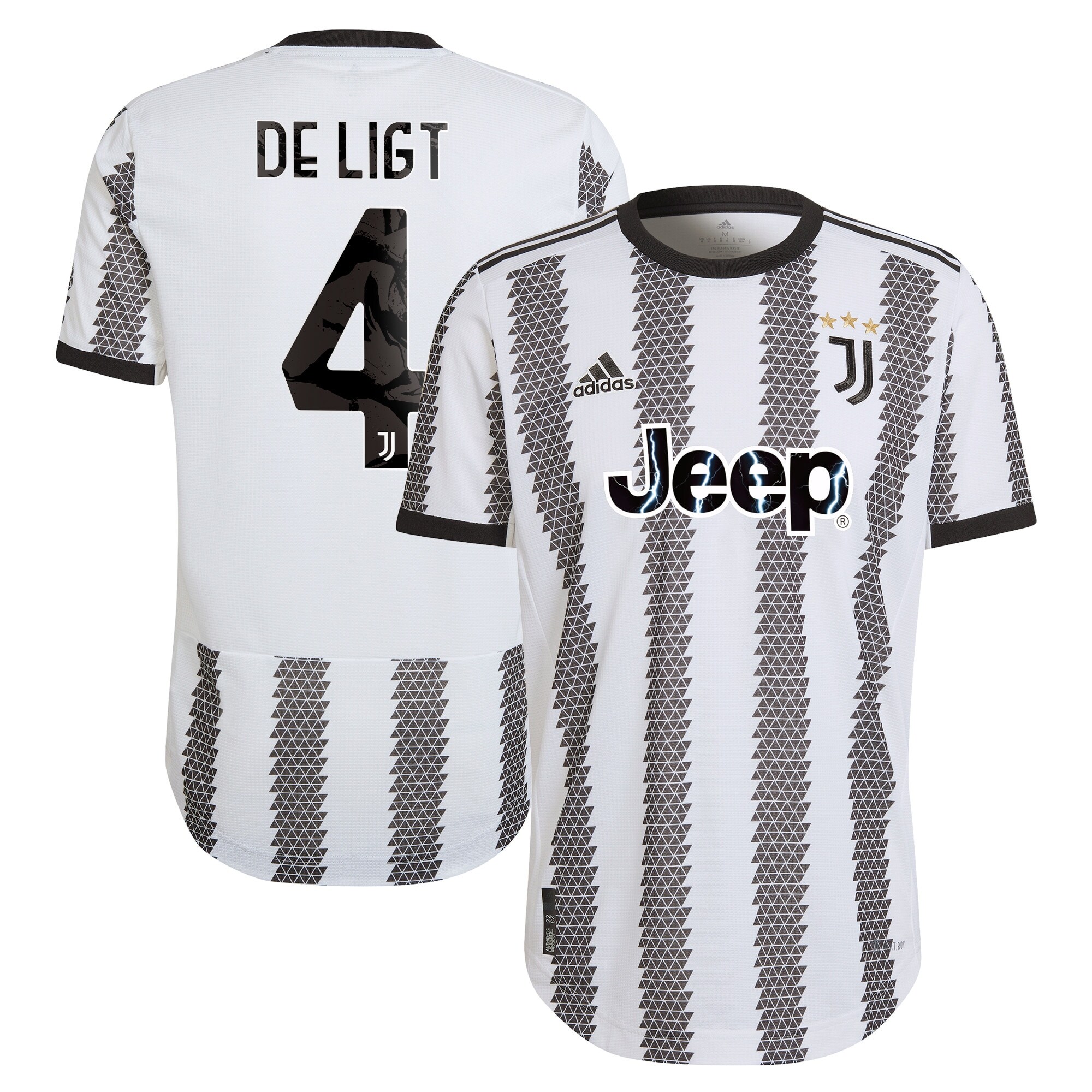 Juventus Home Authentic Shirt 2022/23 with De Ligt 4 printing