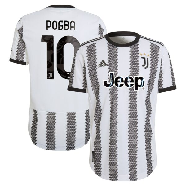 Juventus Home Authentic Shirt 2022-23 with Pogba 10 printing
