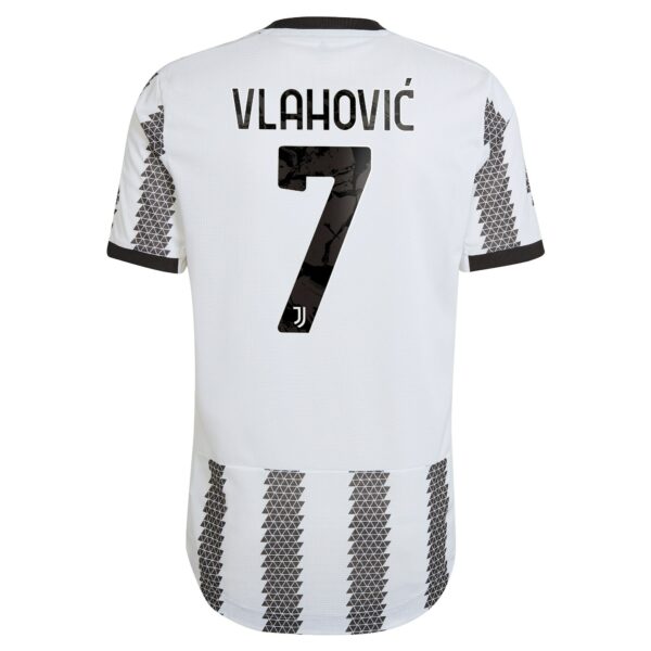 Juventus Home Authentic Shirt 2022/23 with Vlahovic 7 printing