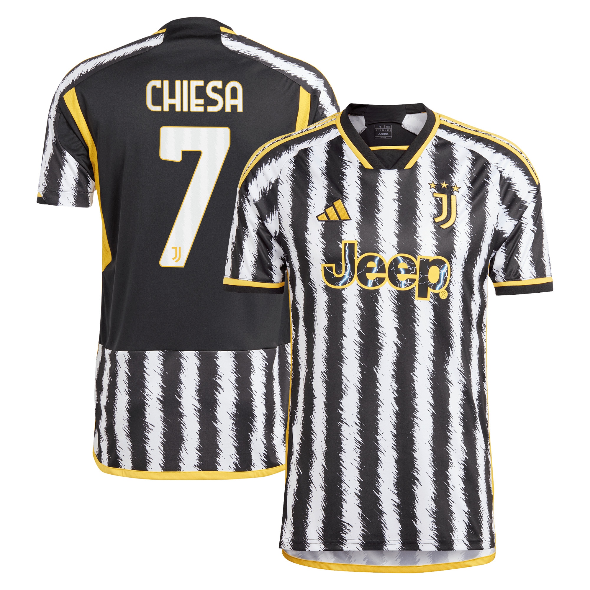 Juventus Home Shirt 2023-24 with Chiesa 7 printing