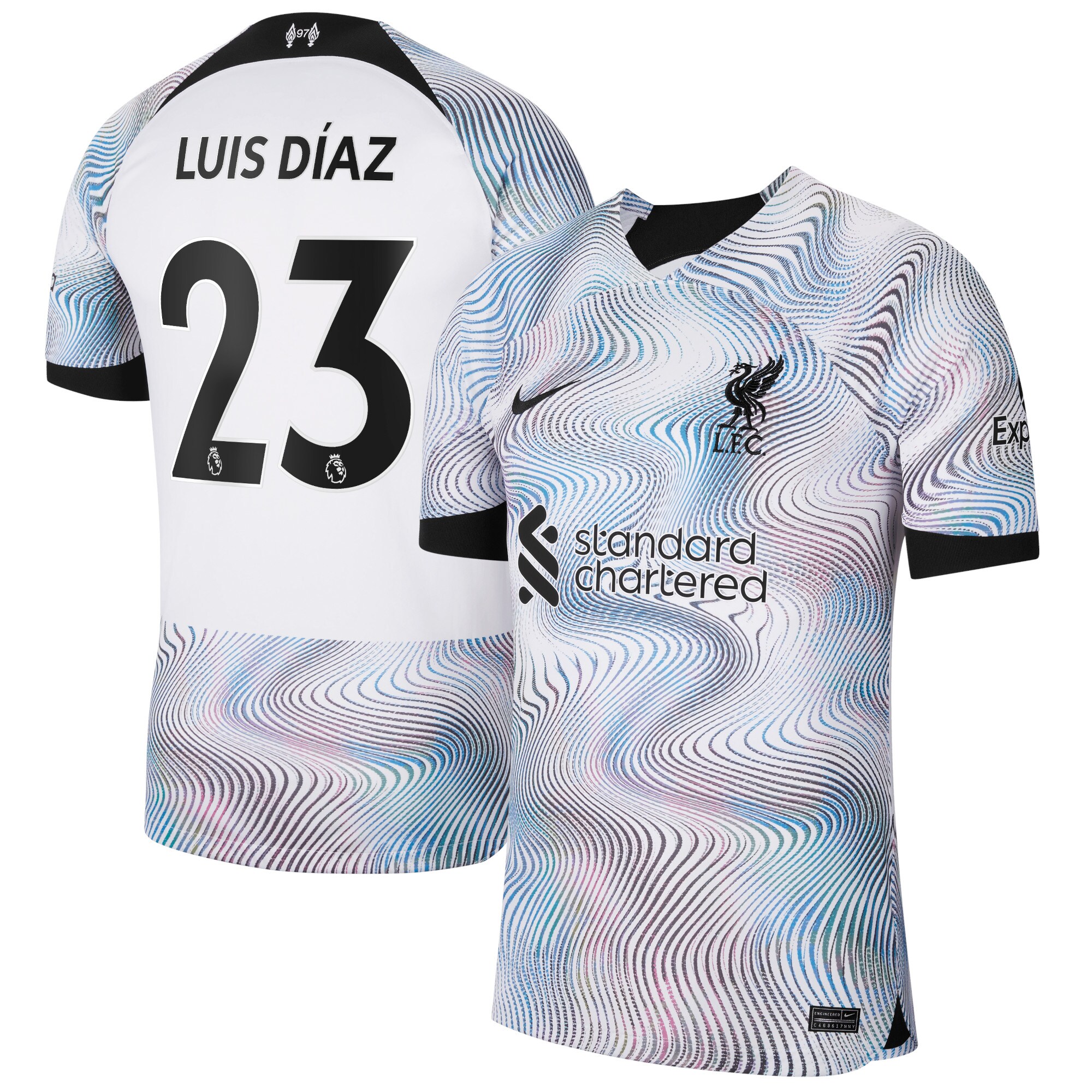 Liverpool Away Stadium Shirt 2022-23 with Luis Díaz 23 printing