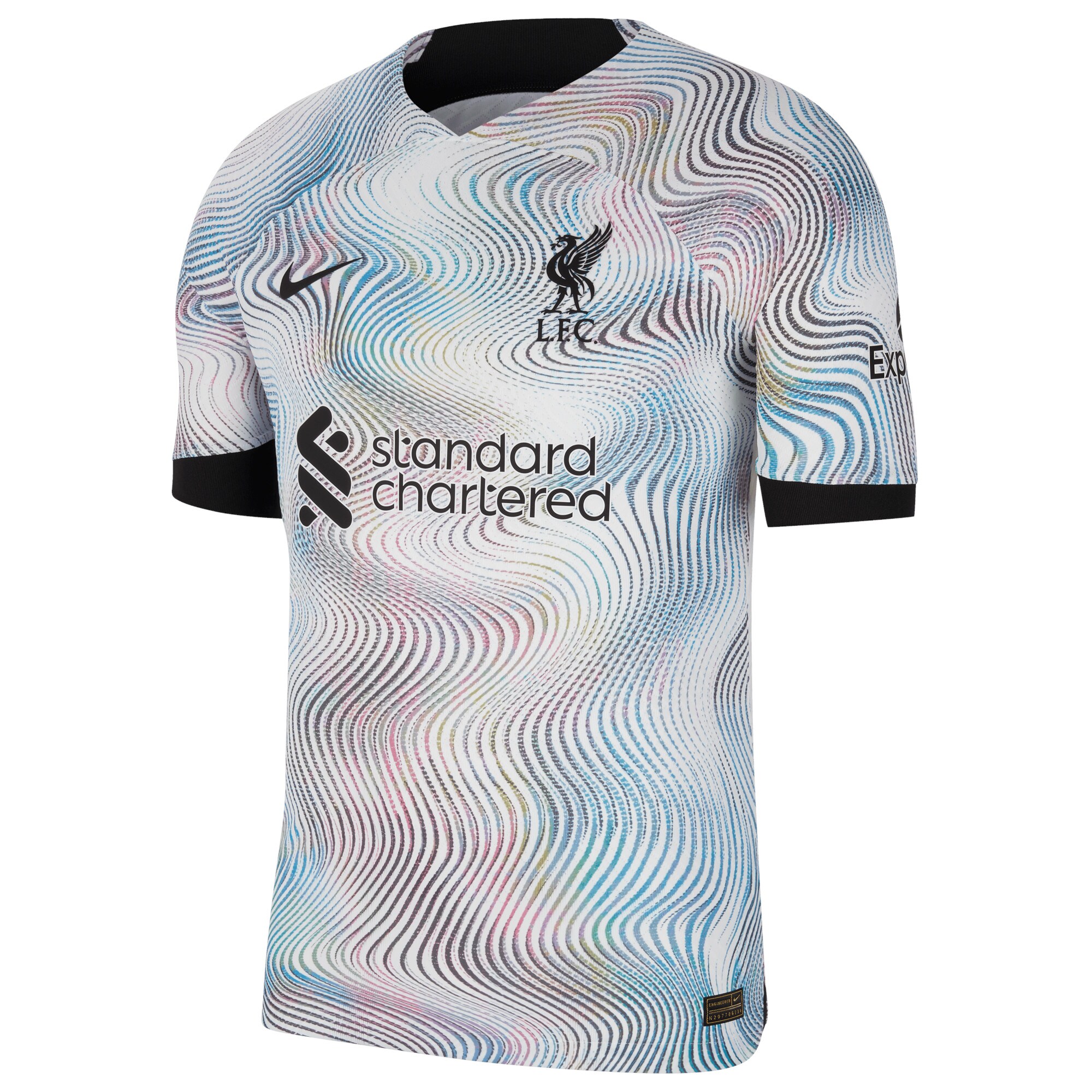 Liverpool Away Vapor Match Shirt 2022-23 with Darwin 27 printing