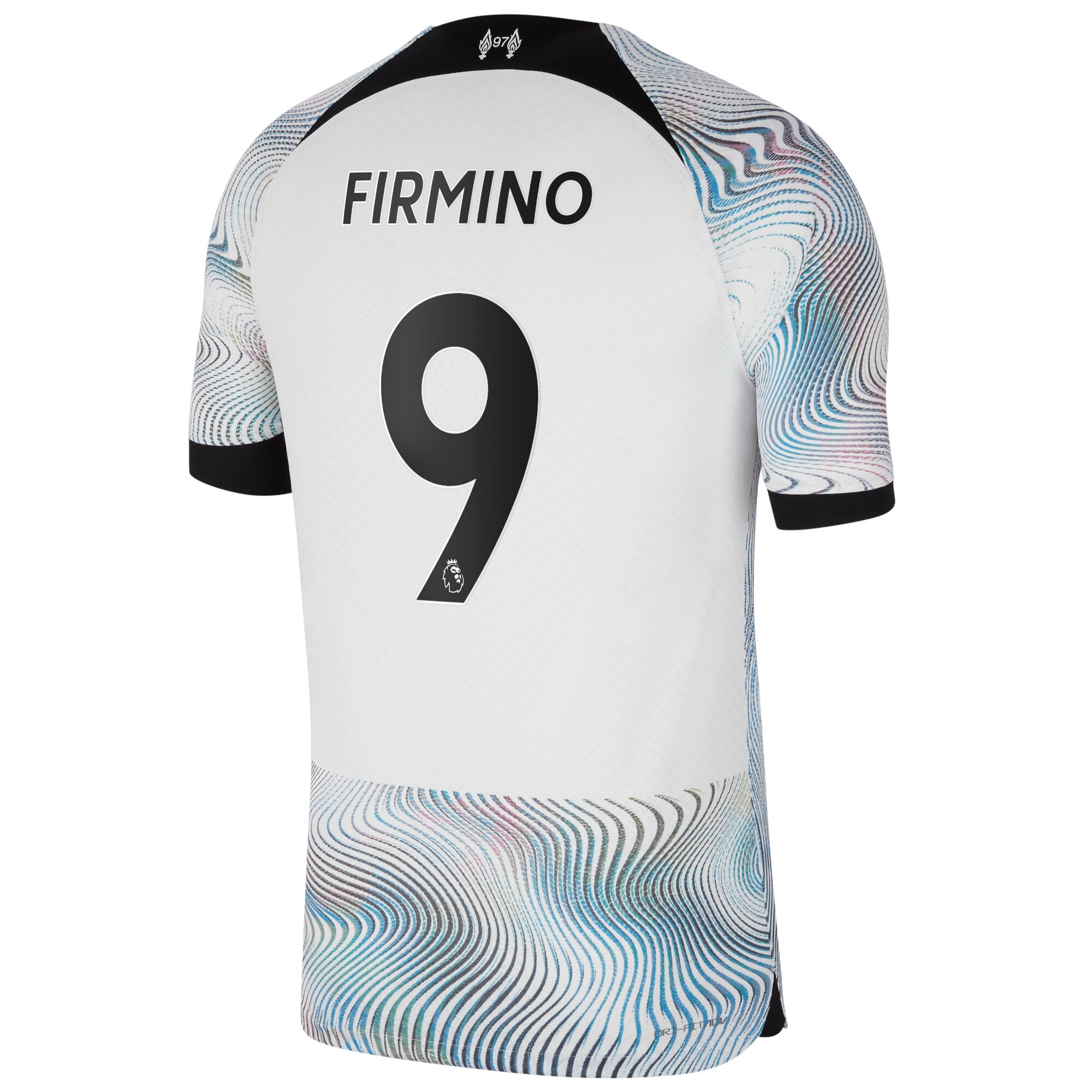 Liverpool Away Vapor Match Shirt 2022-23 with Firmino 9 printing