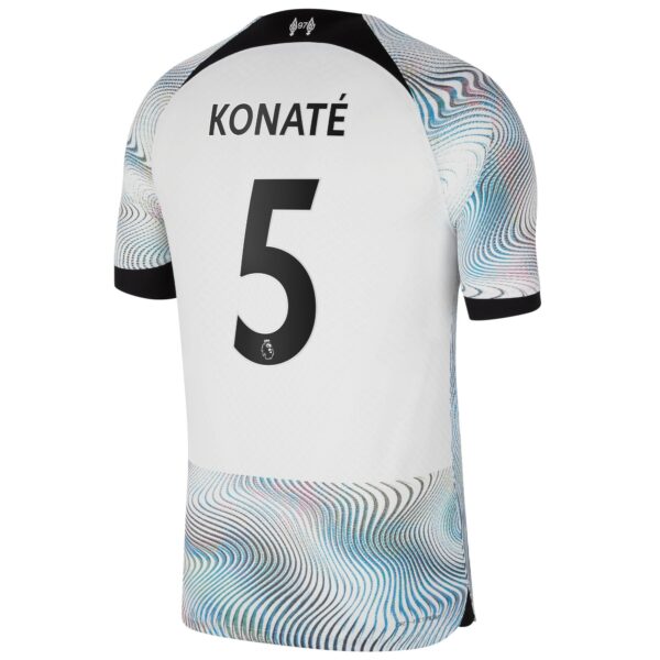 Liverpool Away Vapor Match Shirt 2022-23 with Konaté 5 printing