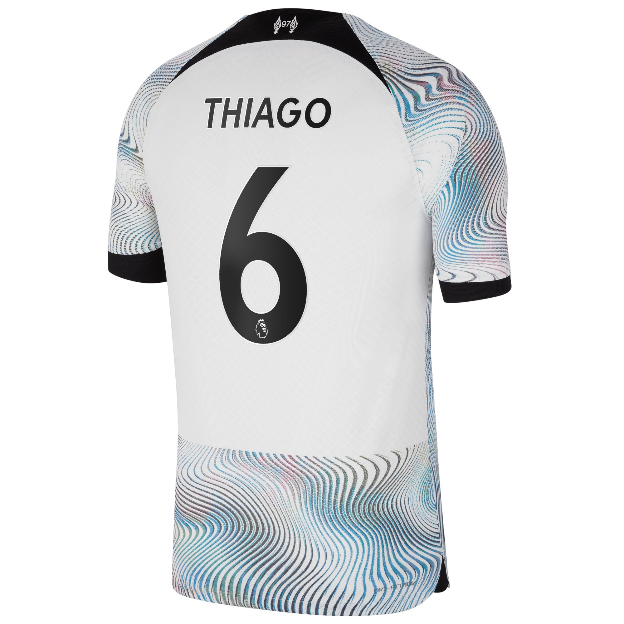 Liverpool Away Vapor Match Shirt 2022-23 with Thiago 6 printing