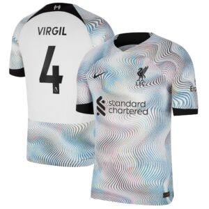 Liverpool Away Vapor Match Shirt 2022-23 with Virgil 4 printing