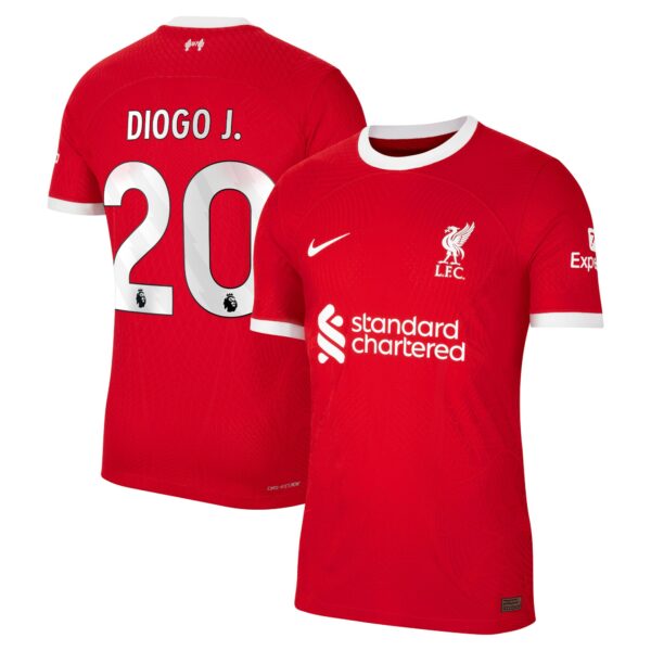 Liverpool Home Dri Fit Adv Match Shirt 2023-24 with Diogo J. 20 printing