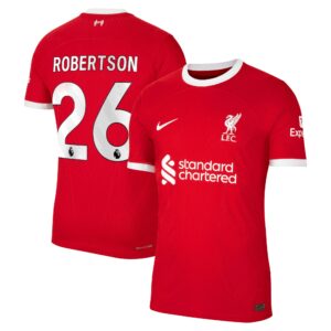 Liverpool Home Dri Fit Adv Match Shirt 2023-24 with Robertson 26 printing