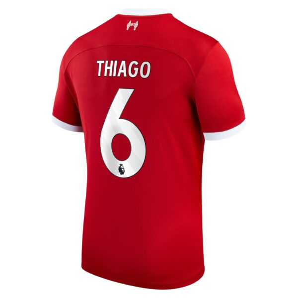 Liverpool Home Stadium Shirt 2023-24 with Thiago 6 printing