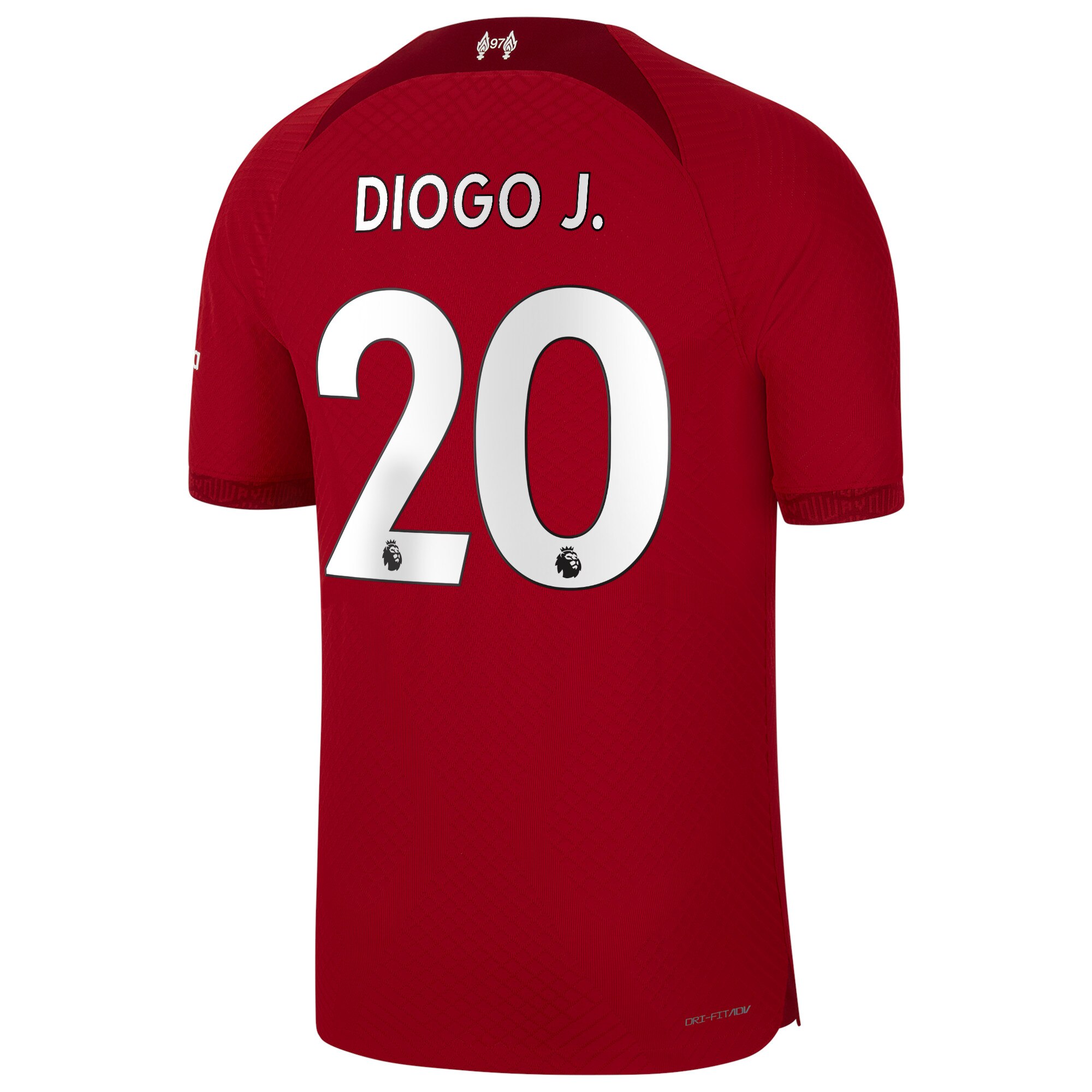 Liverpool Home Vapor Match Shirt 2022/23 with Diogo J. 20 printing