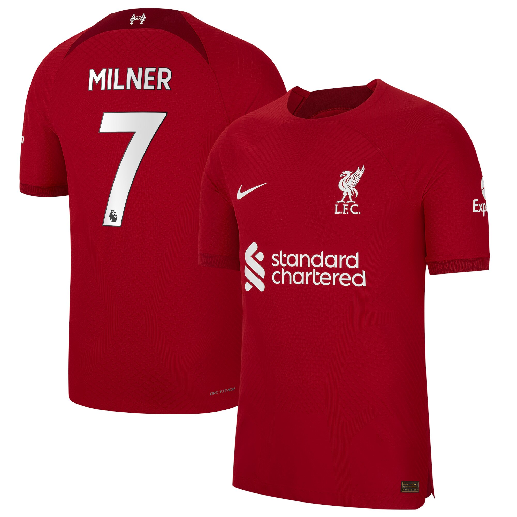 Liverpool Home Vapor Match Shirt 2022/23 with Milner 7 printing