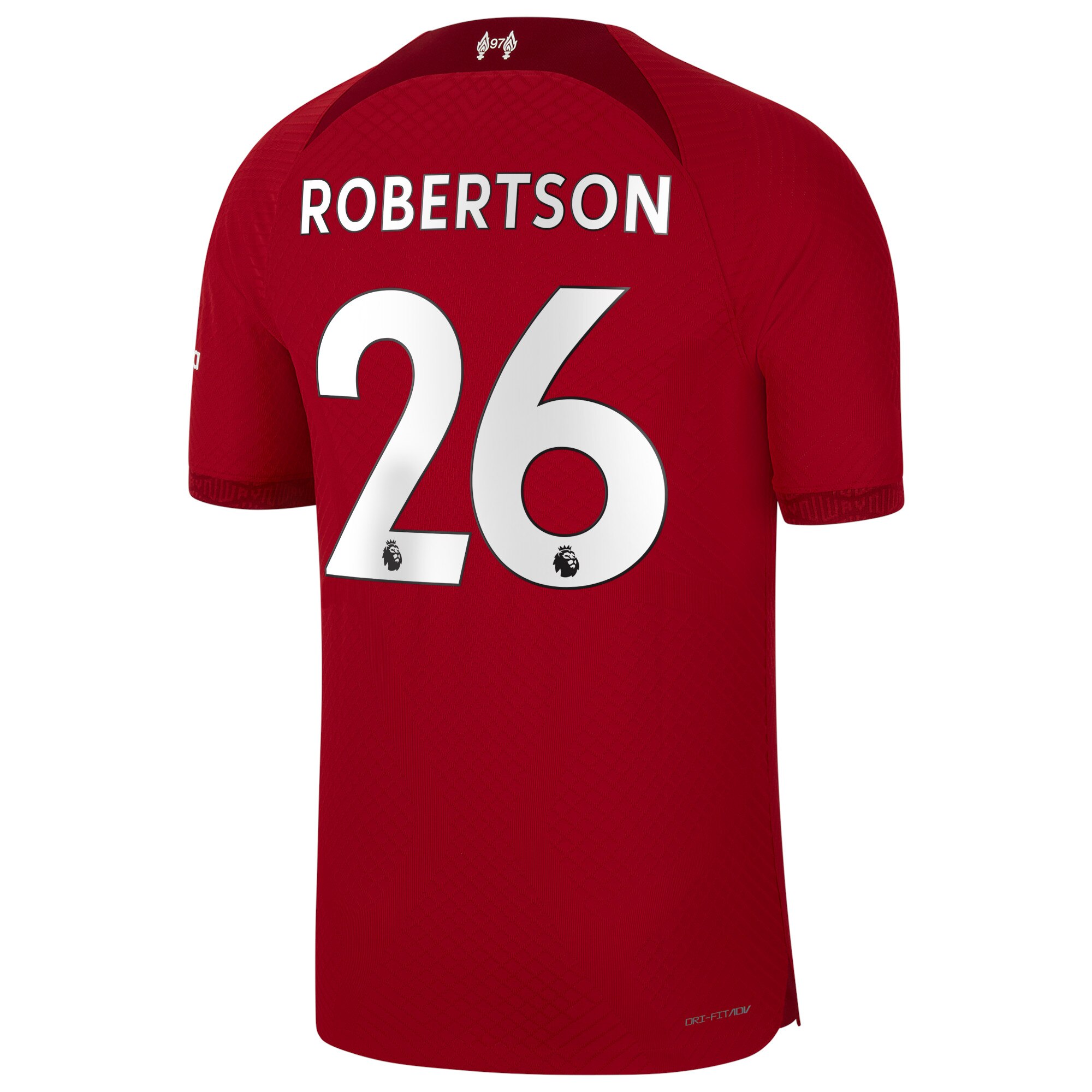 Liverpool Home Vapor Match Shirt 2022/23 with Robertson 26 printing