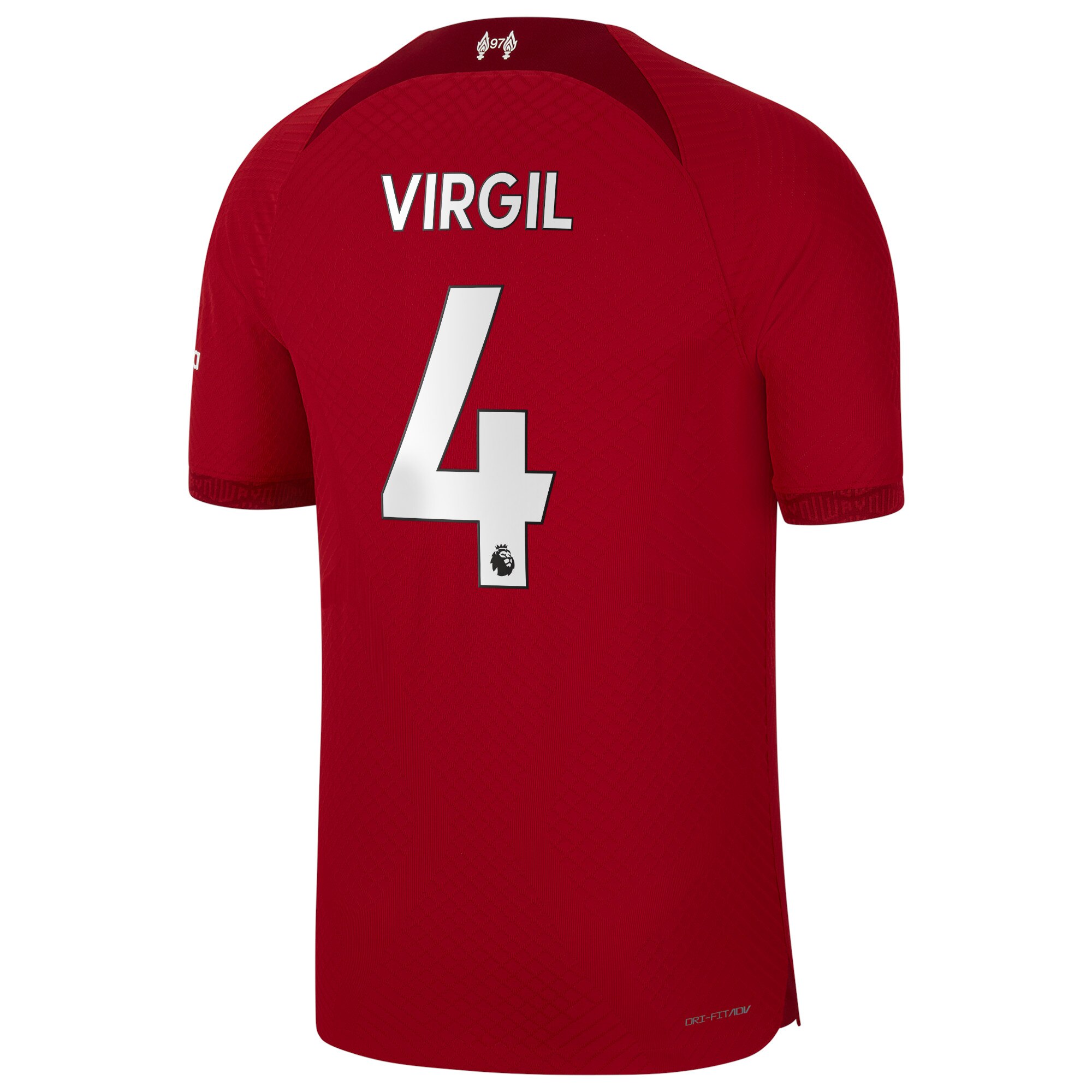 Liverpool Home Vapor Match Shirt 2022/23 with Virgil 4 printing