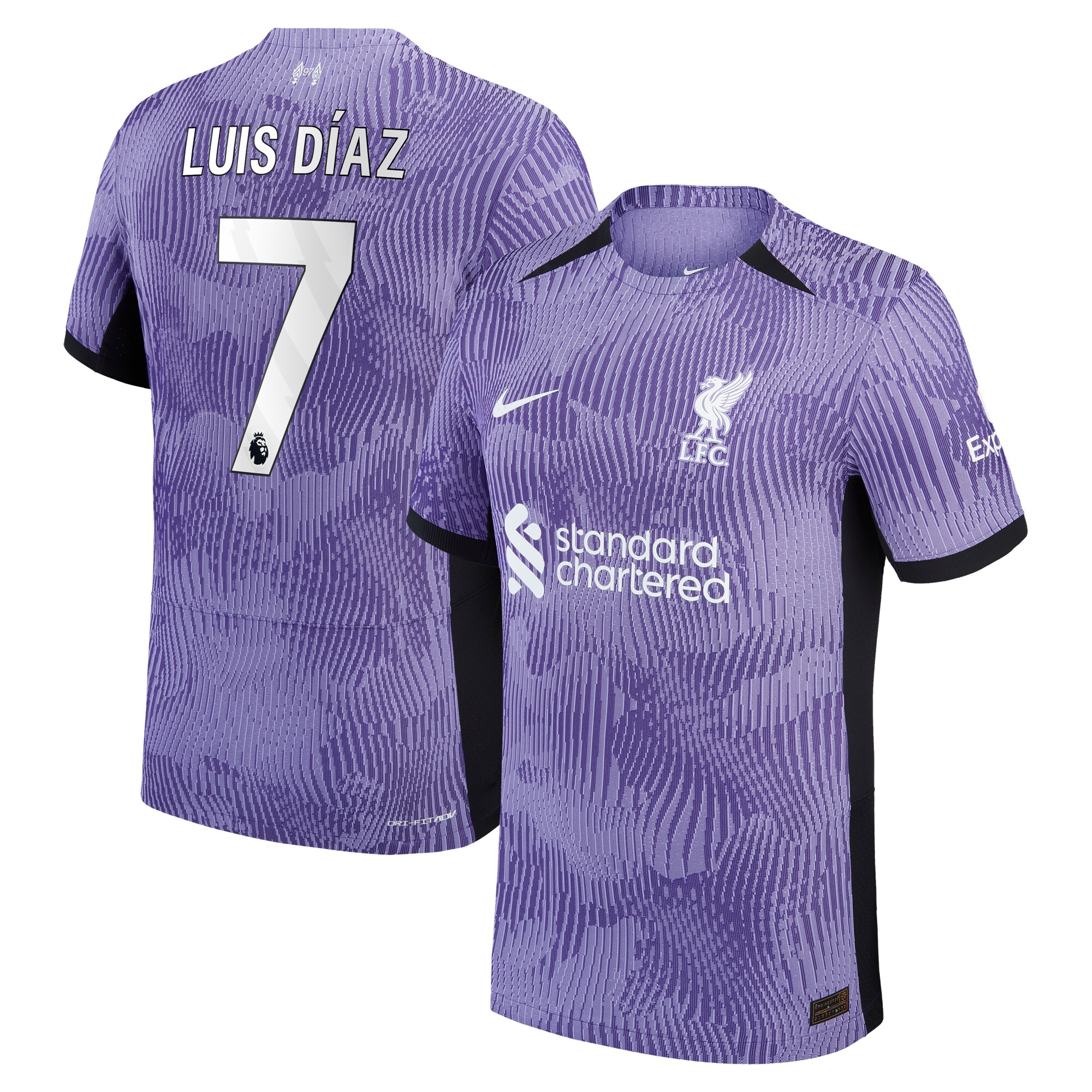 Liverpool Third Dri-Fit Adv Match Shirt 2023-24 with Luis Díaz 7 printing