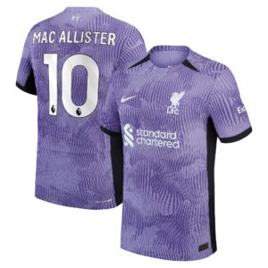 Liverpool Third Dri-Fit Adv Match Shirt 2023-24 with Mac Allister 10 printing