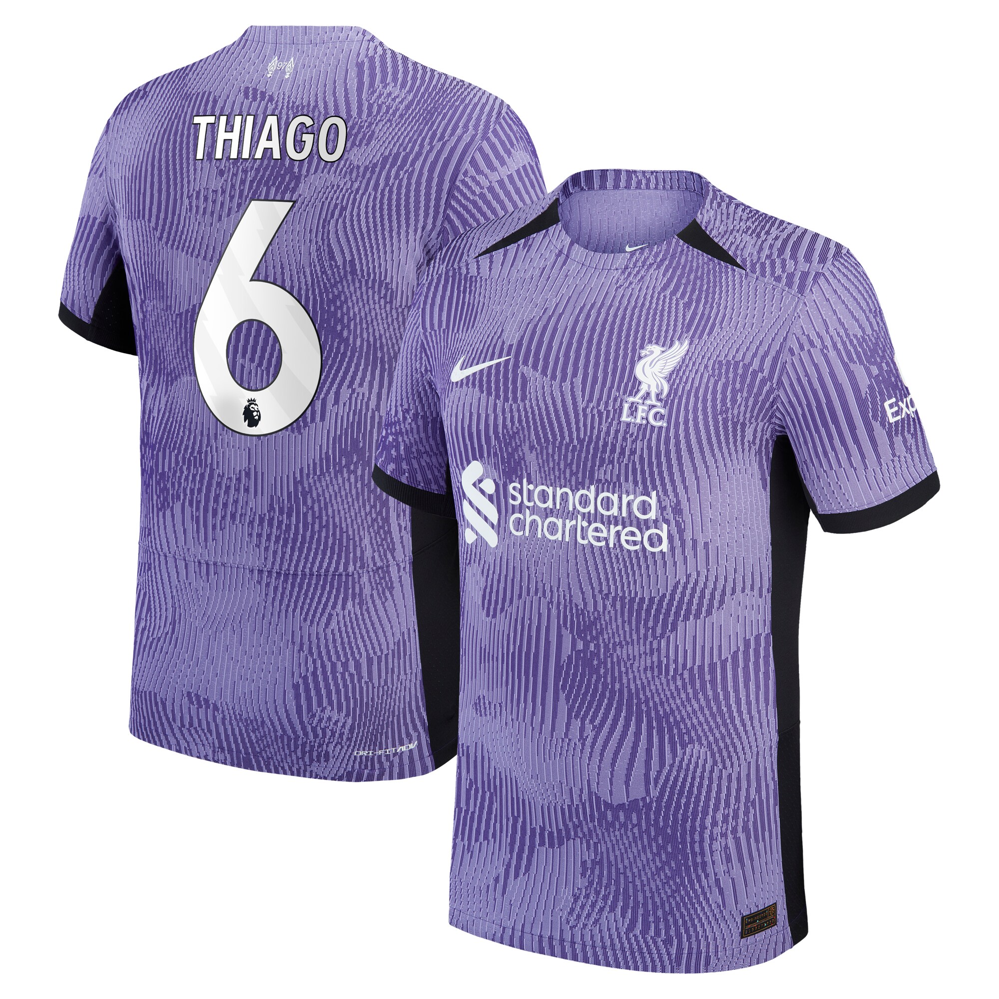 Liverpool Third Dri-Fit Adv Match Shirt 2023-24 with Thiago 6 printing