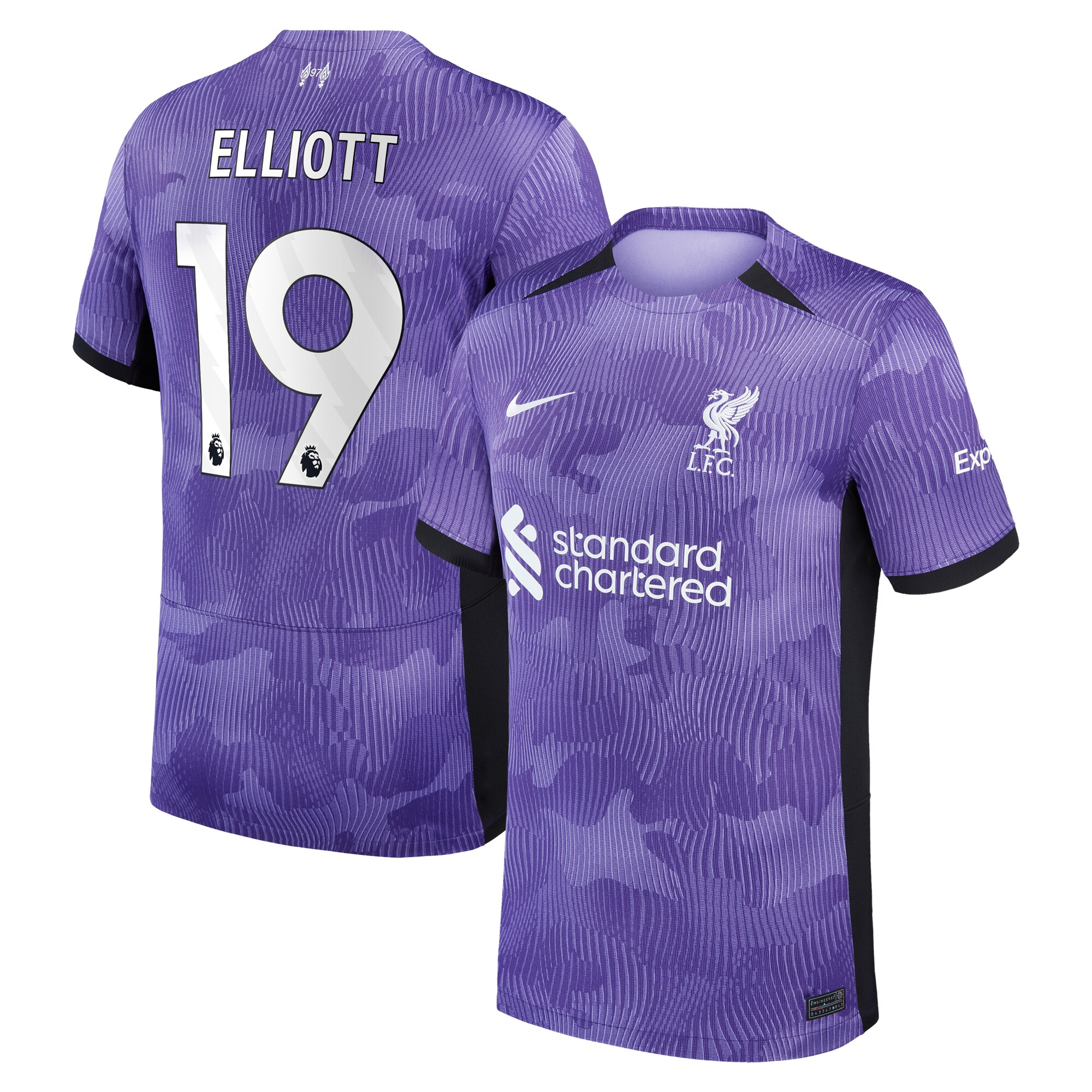 Liverpool Third Stadium Shirt 2023-24 with Elliott 19 printing