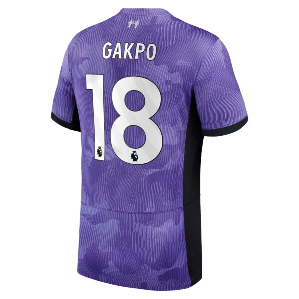 Liverpool Third Stadium Shirt 2023-24 with Gakpo 18 printing