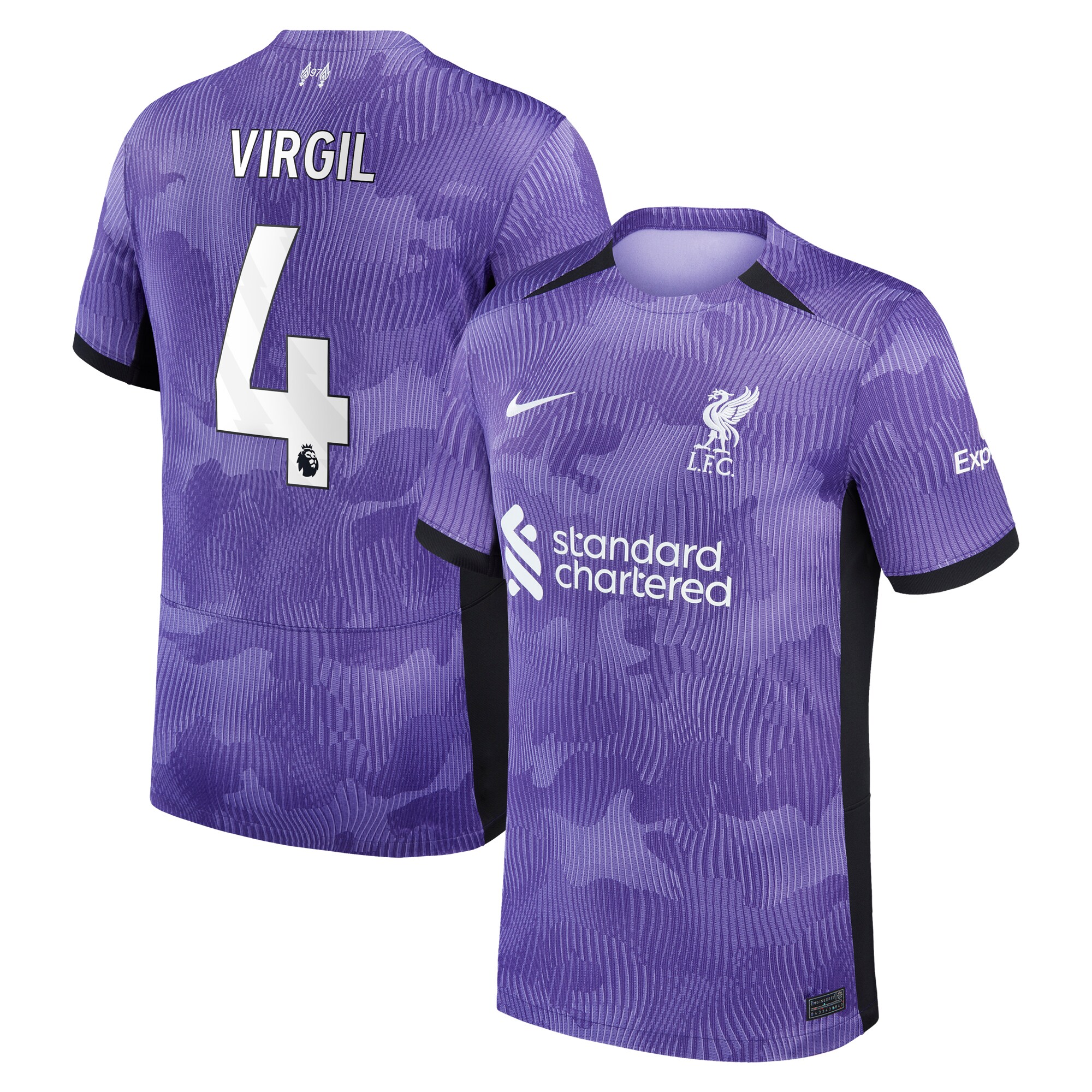Liverpool Third Stadium Shirt 2023-24 with Virgil 4 printing