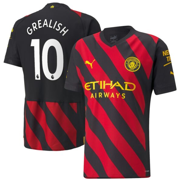 Manchester City Away Authentic Shirt 2022-23 with Grealish 10 printing