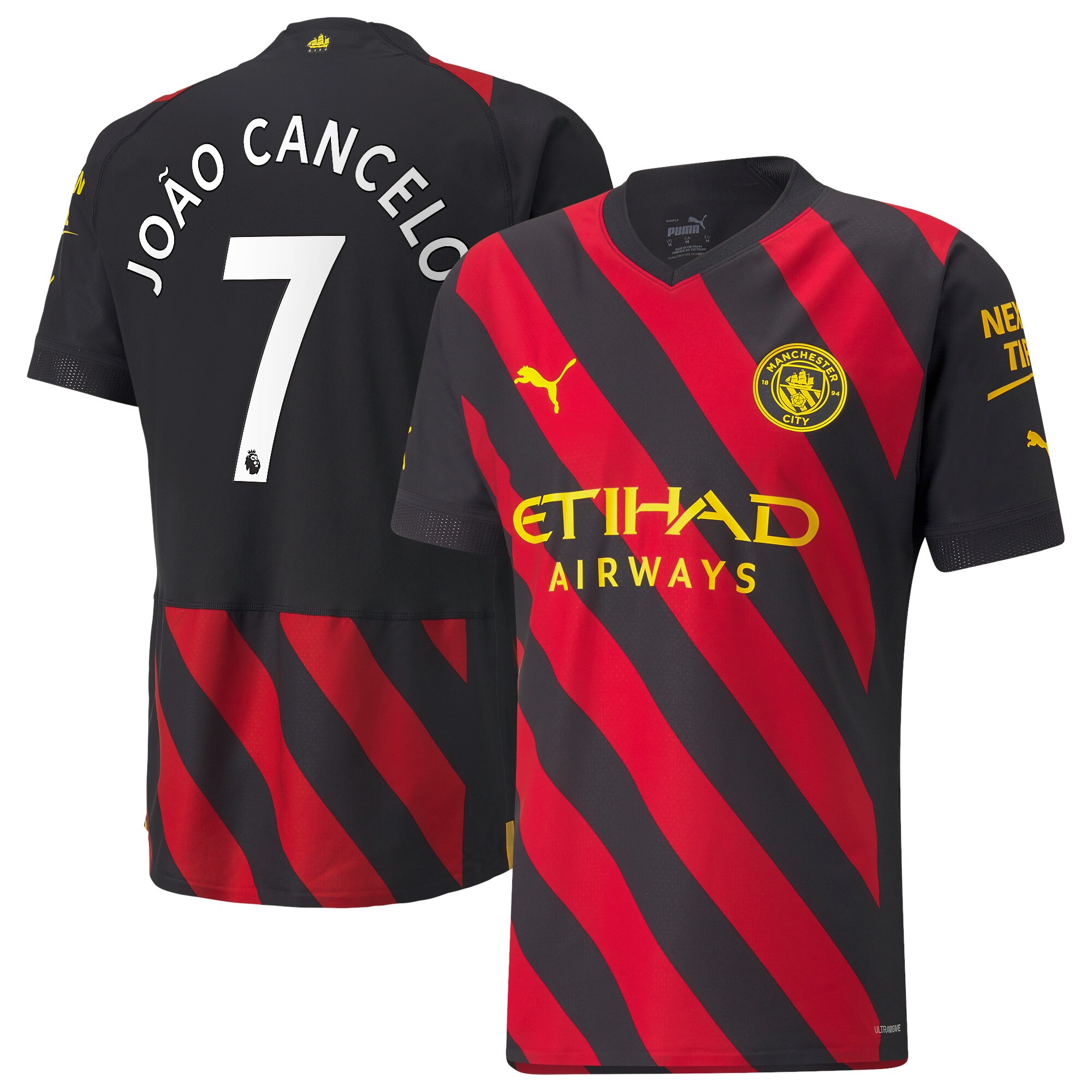 Manchester City Away Authentic Shirt 2022-23 with João Cancelo 7 printing