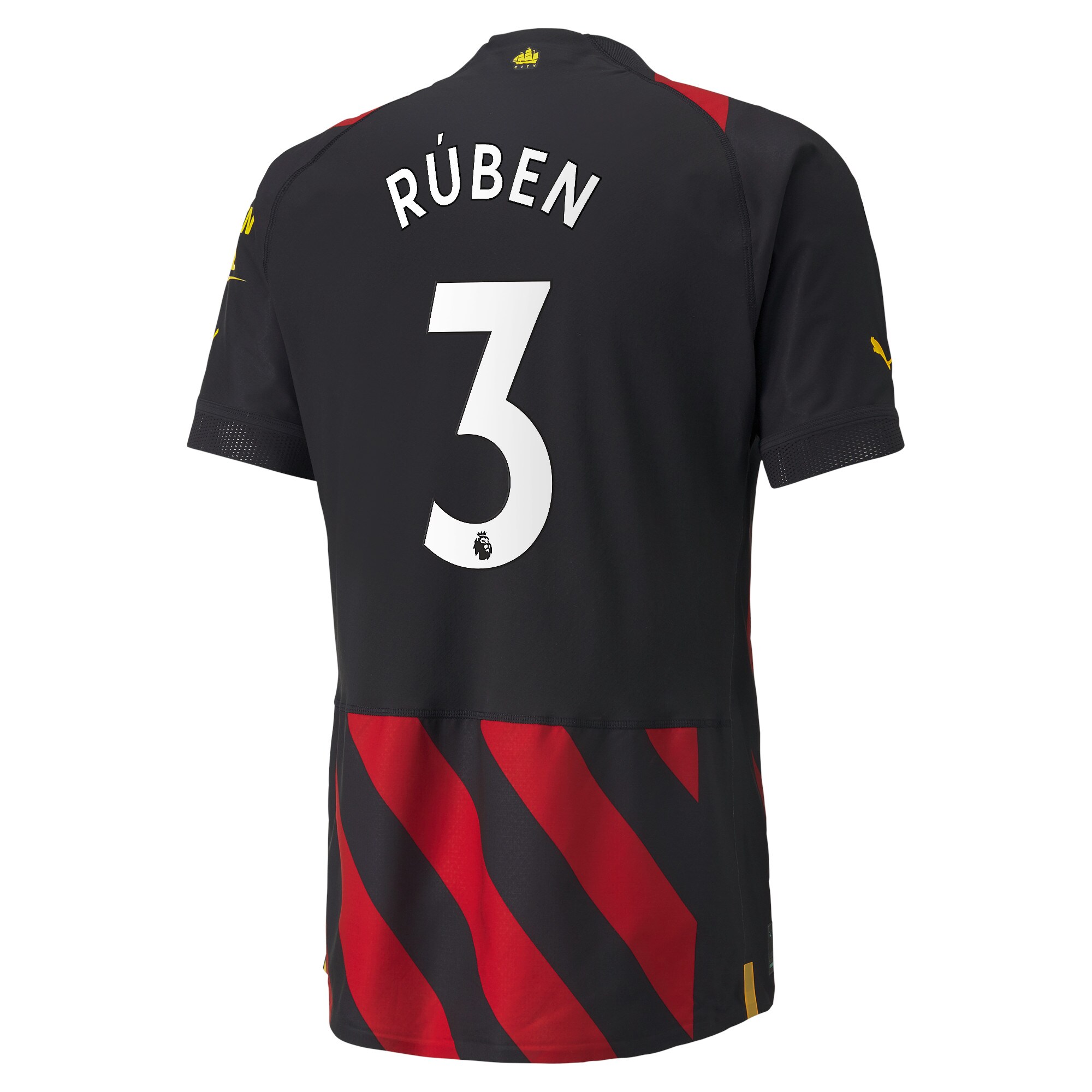 Manchester City Away Authentic Shirt 2022-23 with Rúben 3 printing