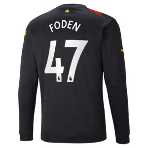 Manchester City Away Shirt 2022-2023 with Foden 47 printing