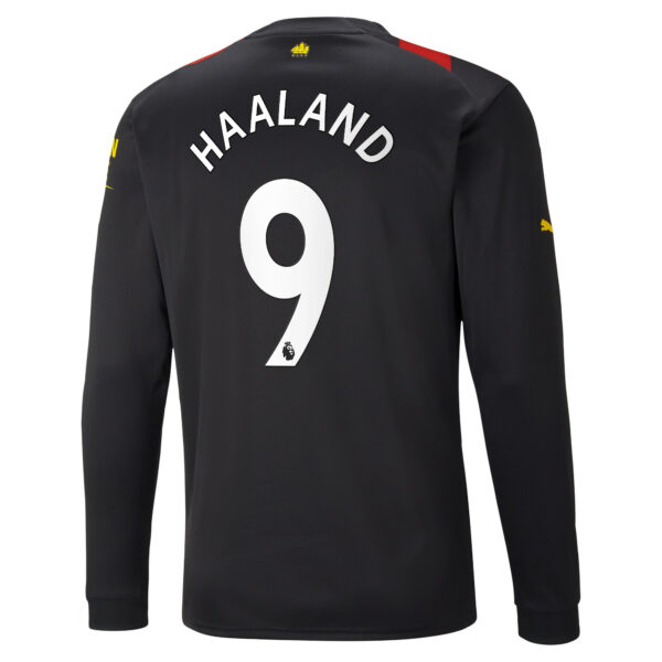 Manchester City Away Shirt 2022-2023 with Haaland 9 printing