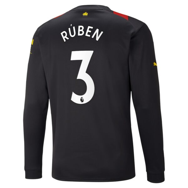 Manchester City Away Shirt 2022-2023 with Rúben 3 printing