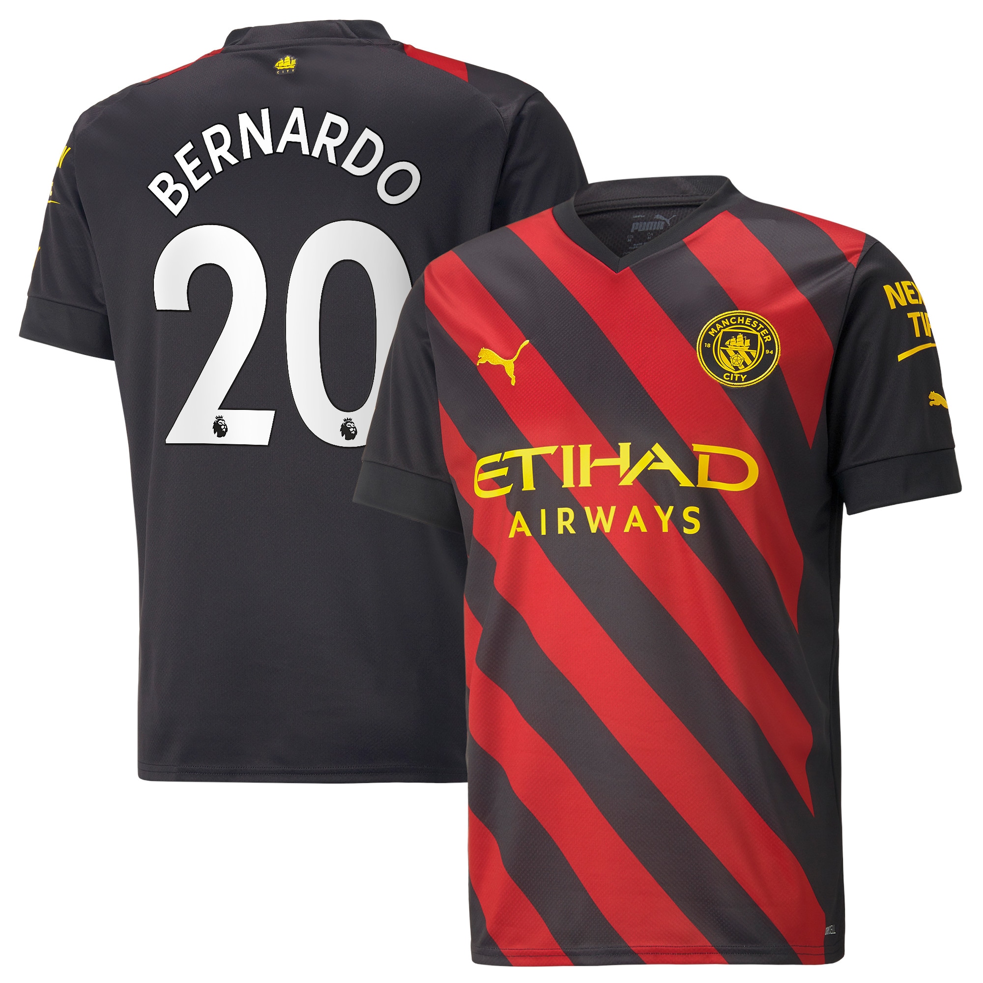 Manchester City Away Shirt 2022-23 with Bernardo 20 printing