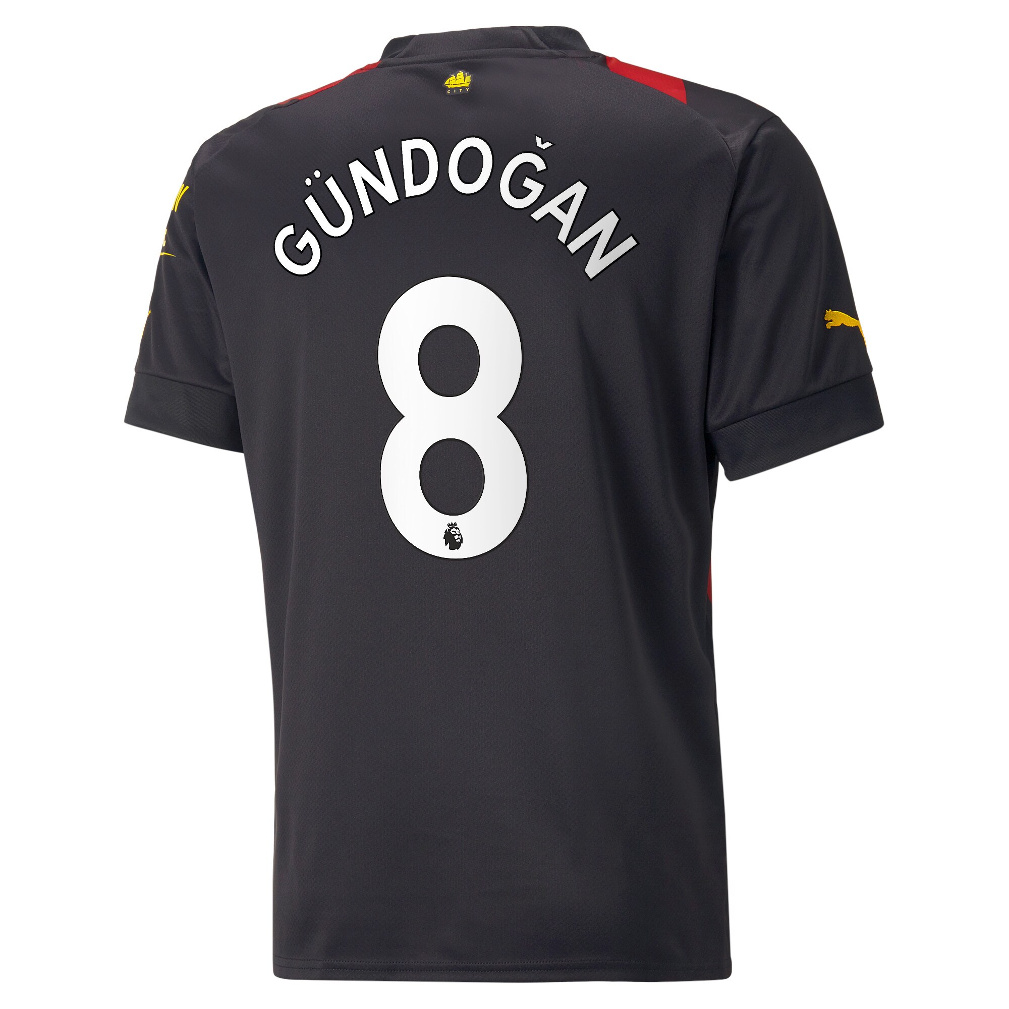 Manchester City Away Shirt 2022-2023 with Gündogan 8 printing