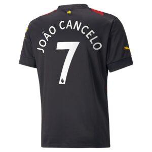 Manchester City Away Shirt 2022-23 with João Cancelo 7 printing
