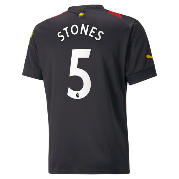 Manchester City Away Shirt 2022-2023 with Stones 5 printing